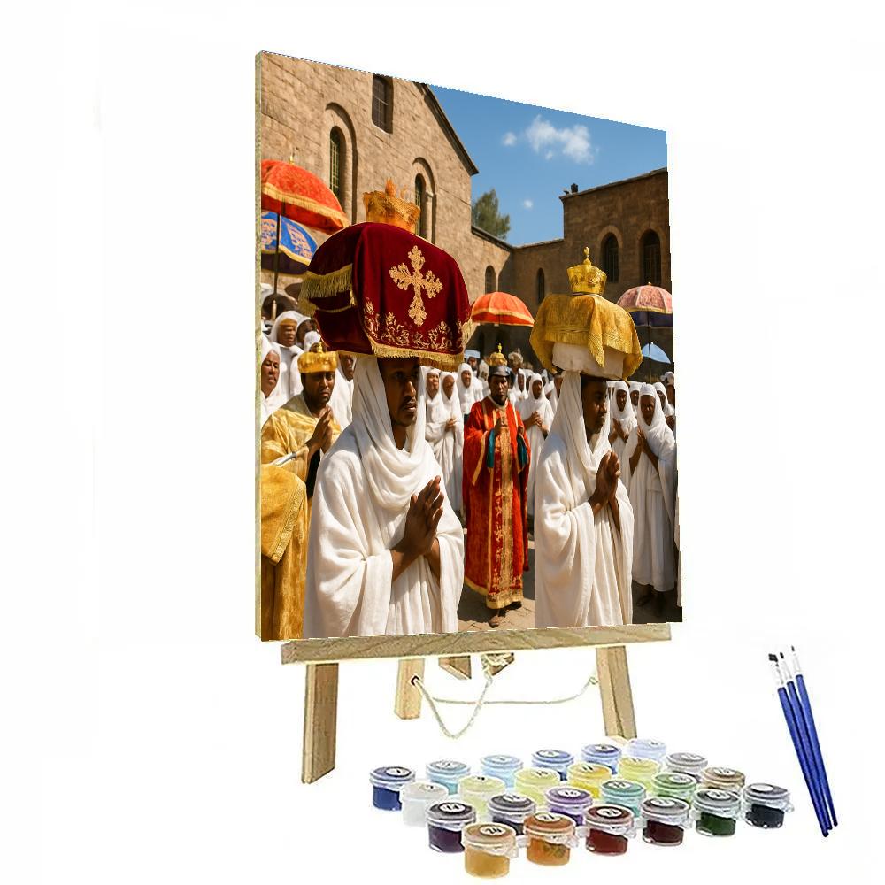 Ethiopian Timkat Festival Epiphany Celebration Paint by numbers kits