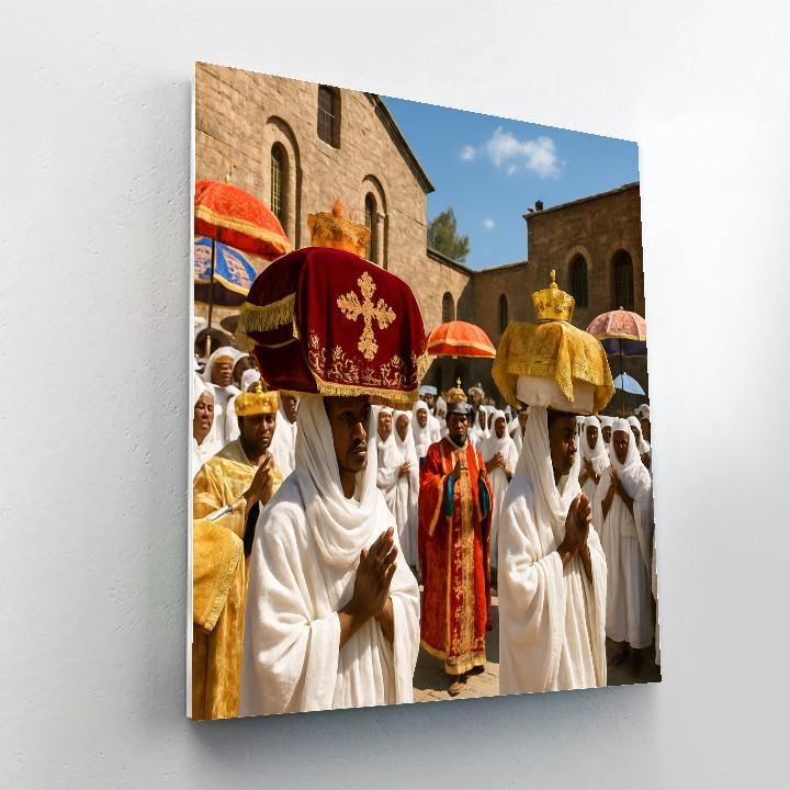 Ethiopian Timkat Festival Epiphany Celebration Paint by numbers kits