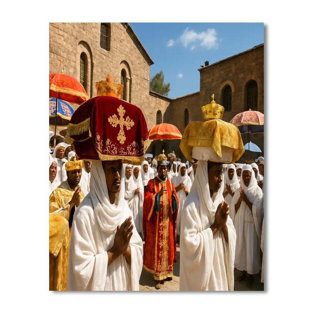 Ethiopian Timkat Festival Epiphany Celebration Paint by numbers kits