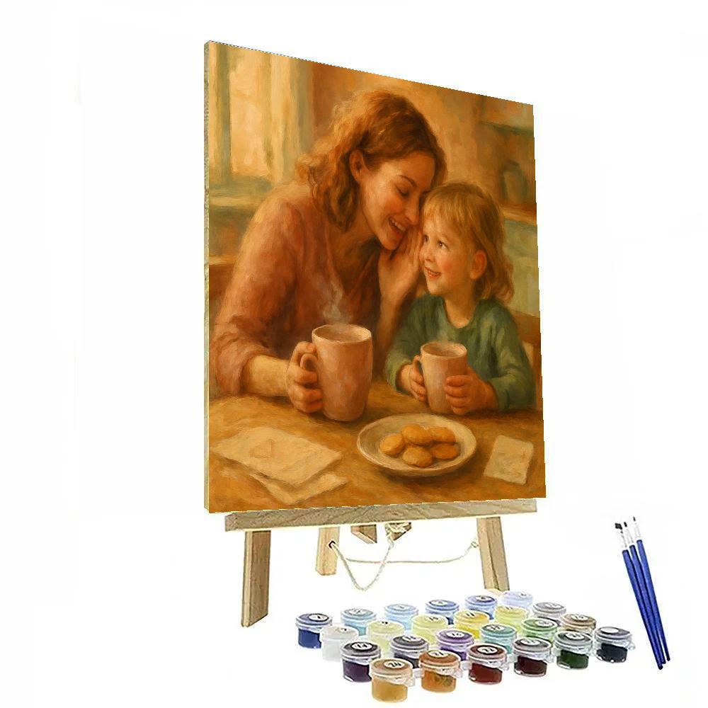 Morning Tea And Whispered Secrets paint by color