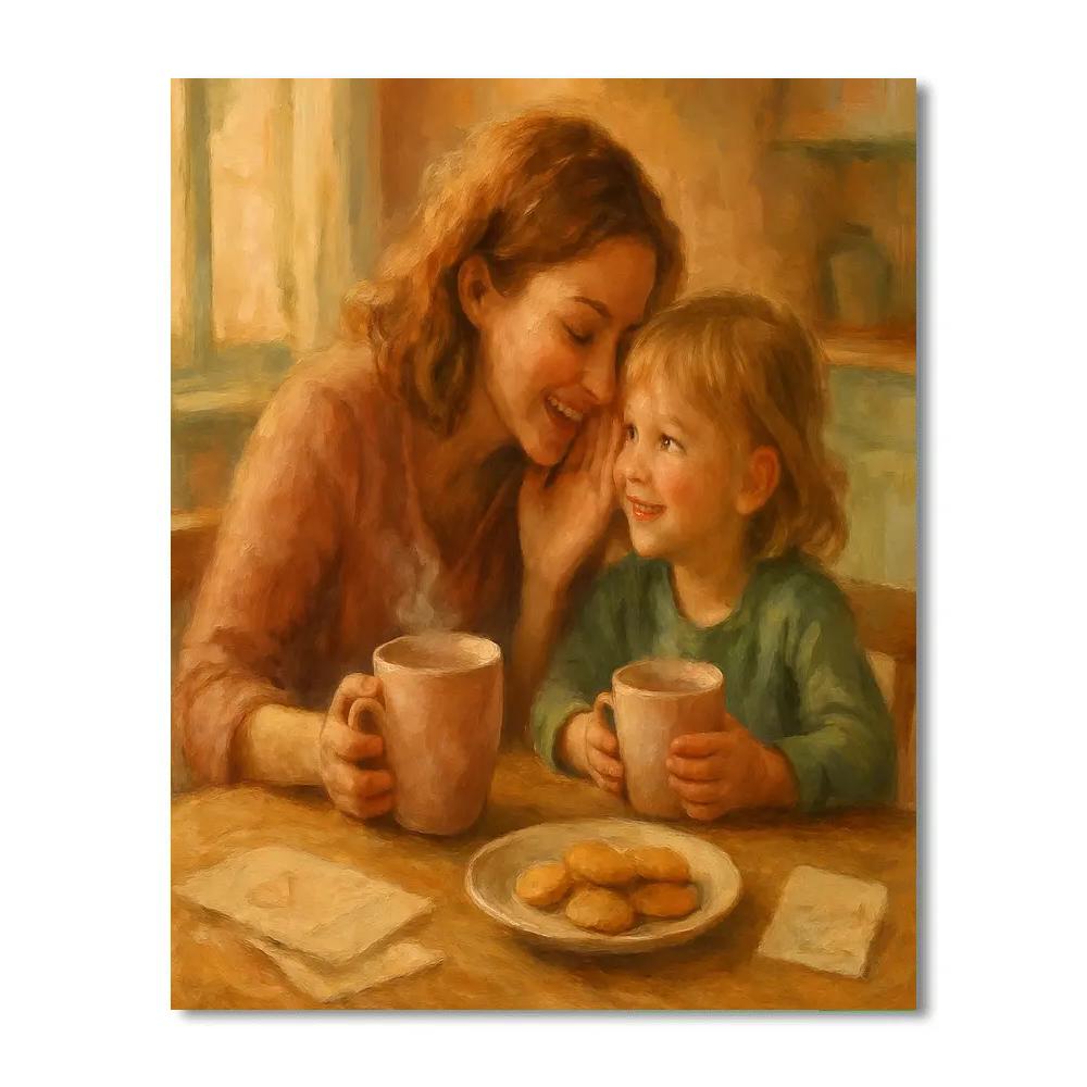Morning Tea And Whispered Secrets paint by color