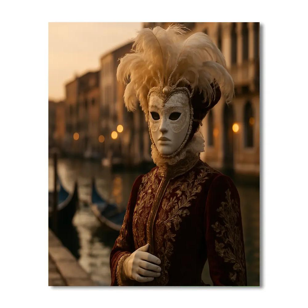 Venetian Carnival Masquerade Elegance paint by number