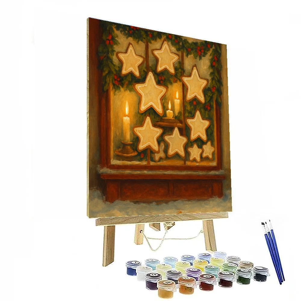 Star Bakers Window Display Number painting