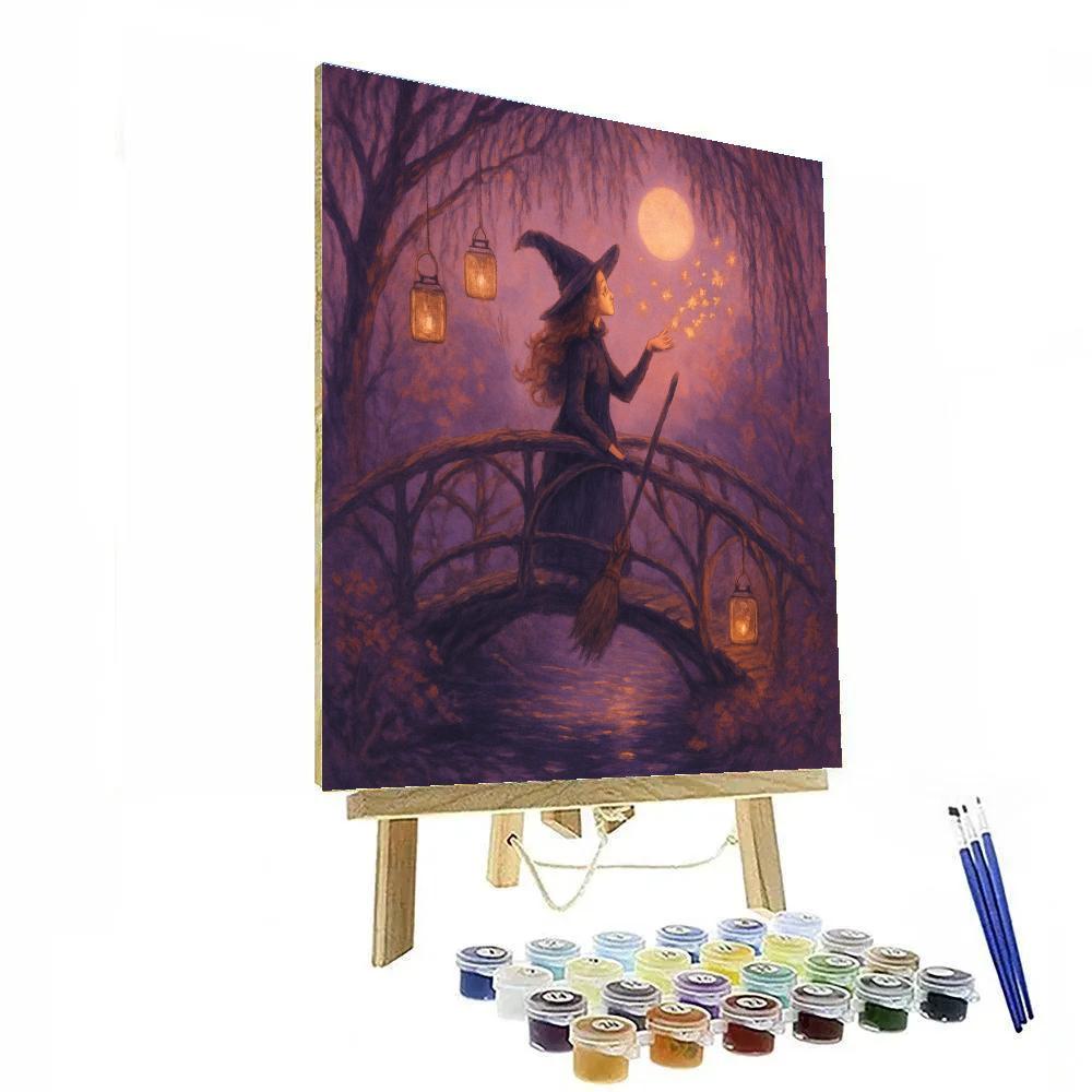 The Willow Witch Bridge Number painting