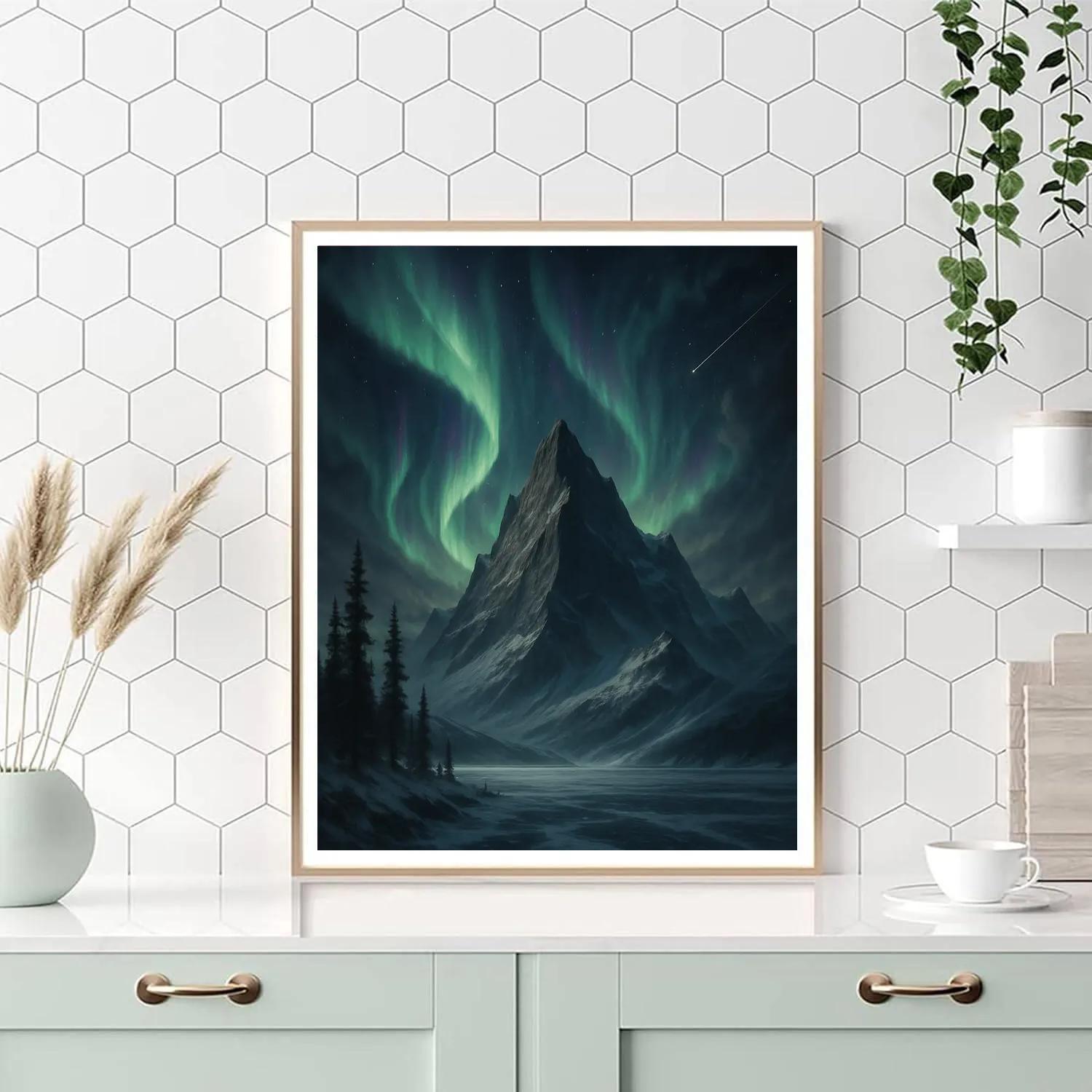 Mountain Aurora Sentinel Paint by numbers kits