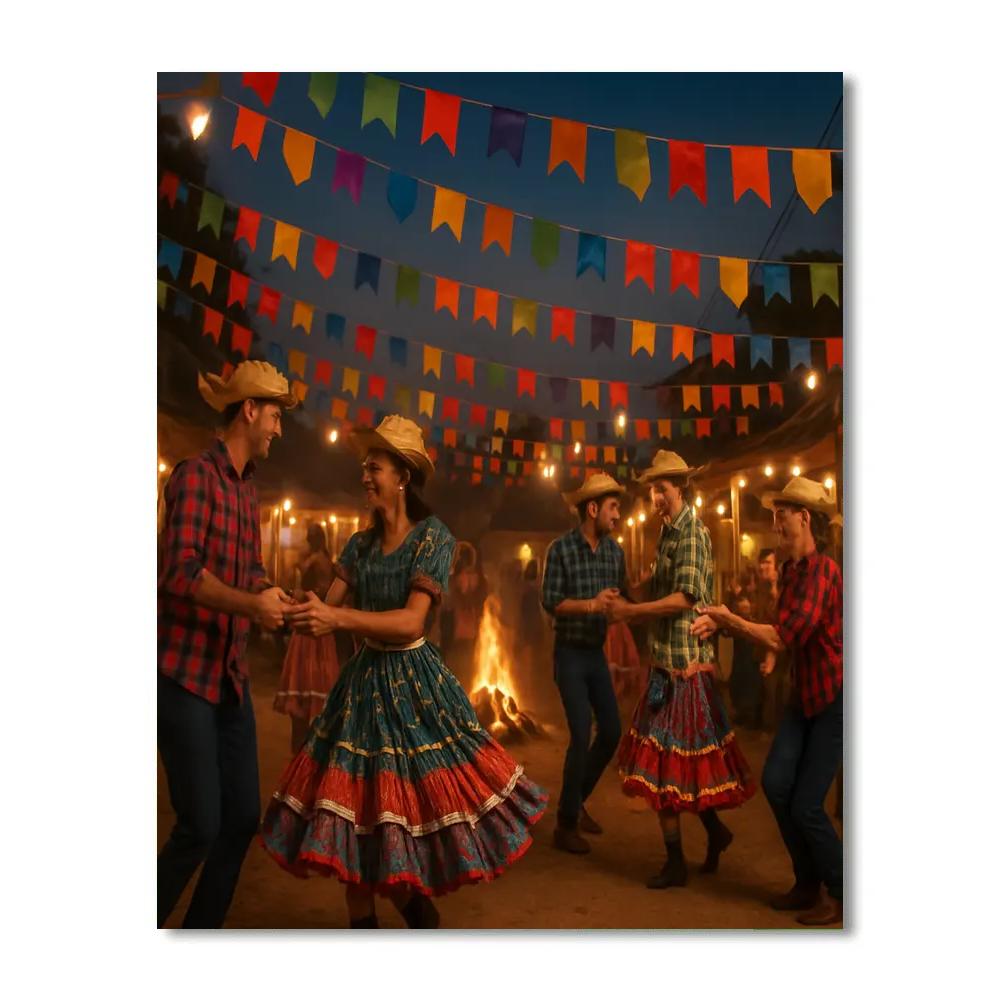 Brazilian Festa Junina Square Dance Paint by numbers kits