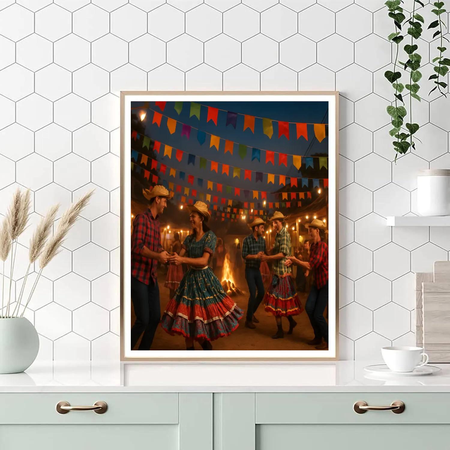 Brazilian Festa Junina Square Dance Paint by numbers kits
