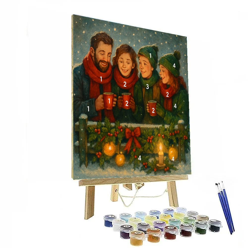 Holly Jolly Gathering painting number kit