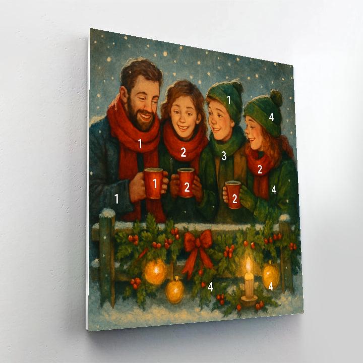 Holly Jolly Gathering painting number kit