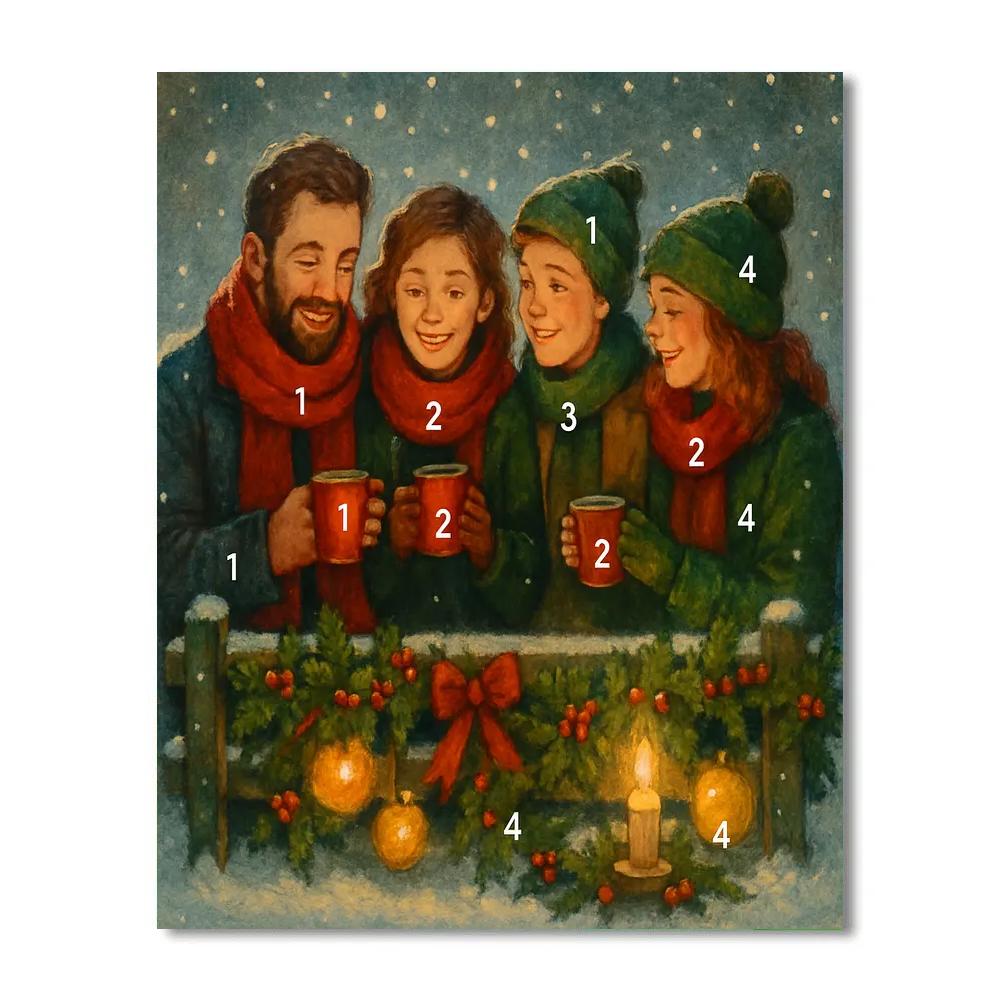 Holly Jolly Gathering painting number kit