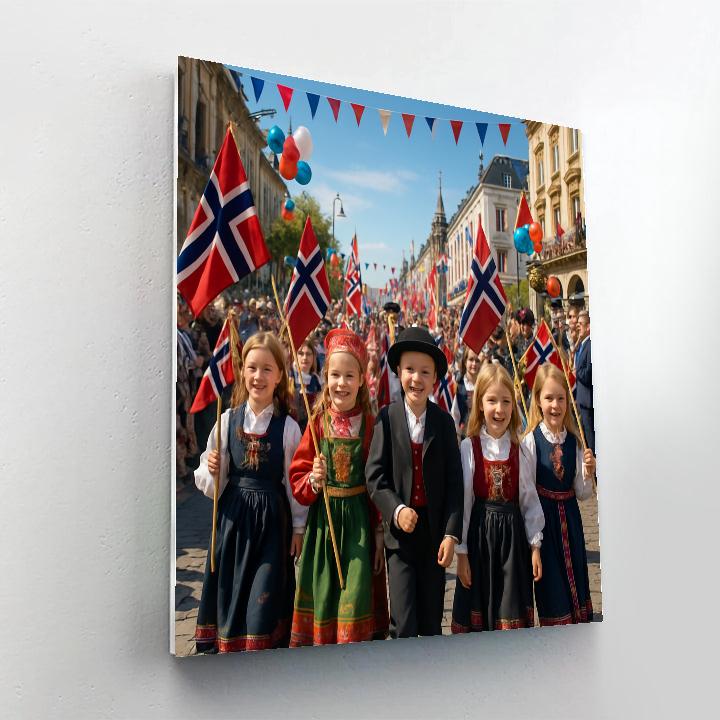 Norwegian Syttende Mai National Celebration painting number kit