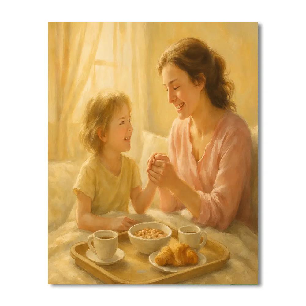 Moments Of Morning Joy With Mother Paint by numbers kits