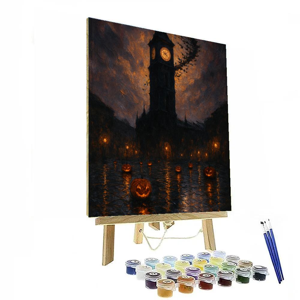 Nocturne Of The Clocktower Bats Numbered painting kits