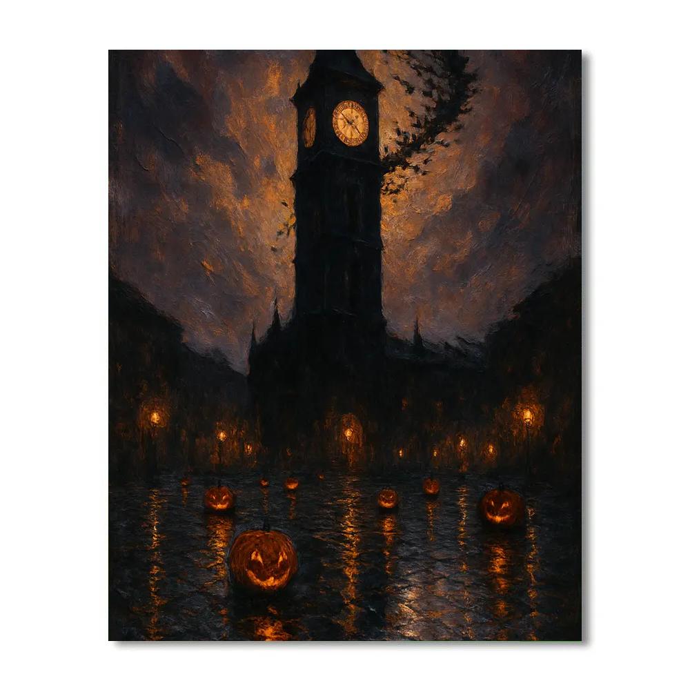 Nocturne Of The Clocktower Bats Numbered painting kits