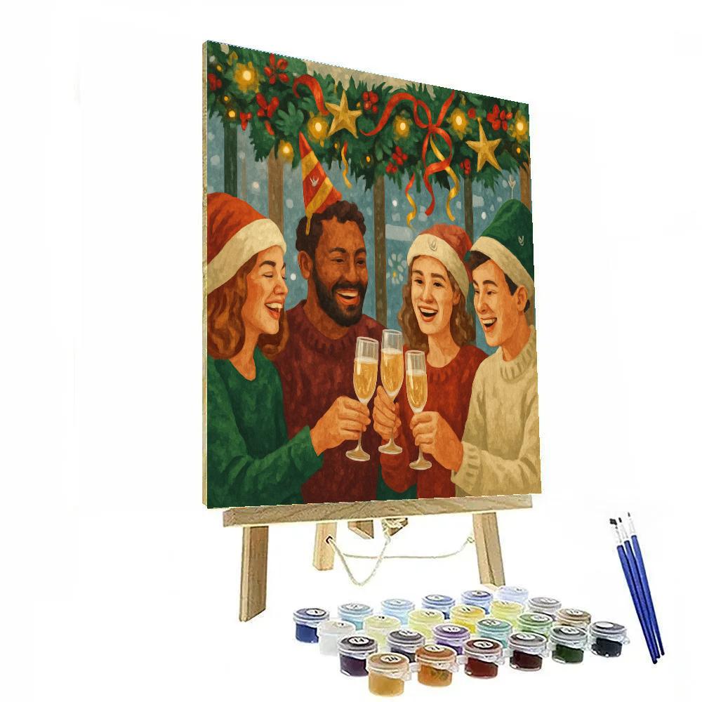 Tinsel Twinkle Toast Paint by numbers art