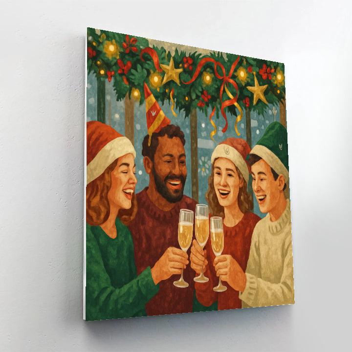 Tinsel Twinkle Toast Paint by numbers art