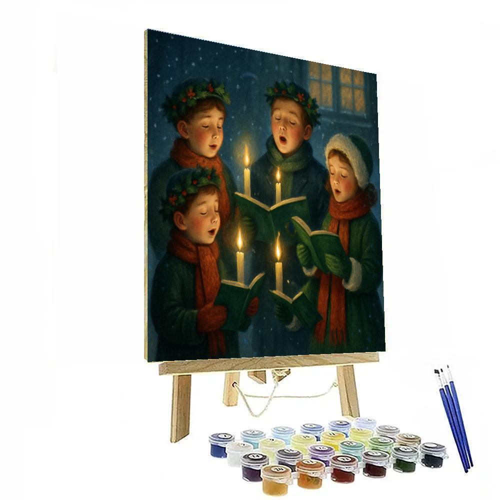 Candlelit Caroling Circle Painting by numbers kit