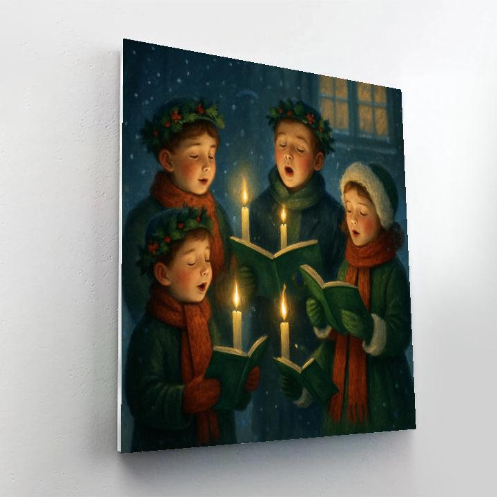 Candlelit Caroling Circle Painting by numbers kit