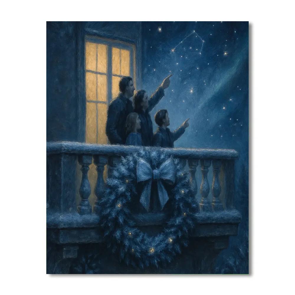 Stargazers Wreath Balcony painting number kit