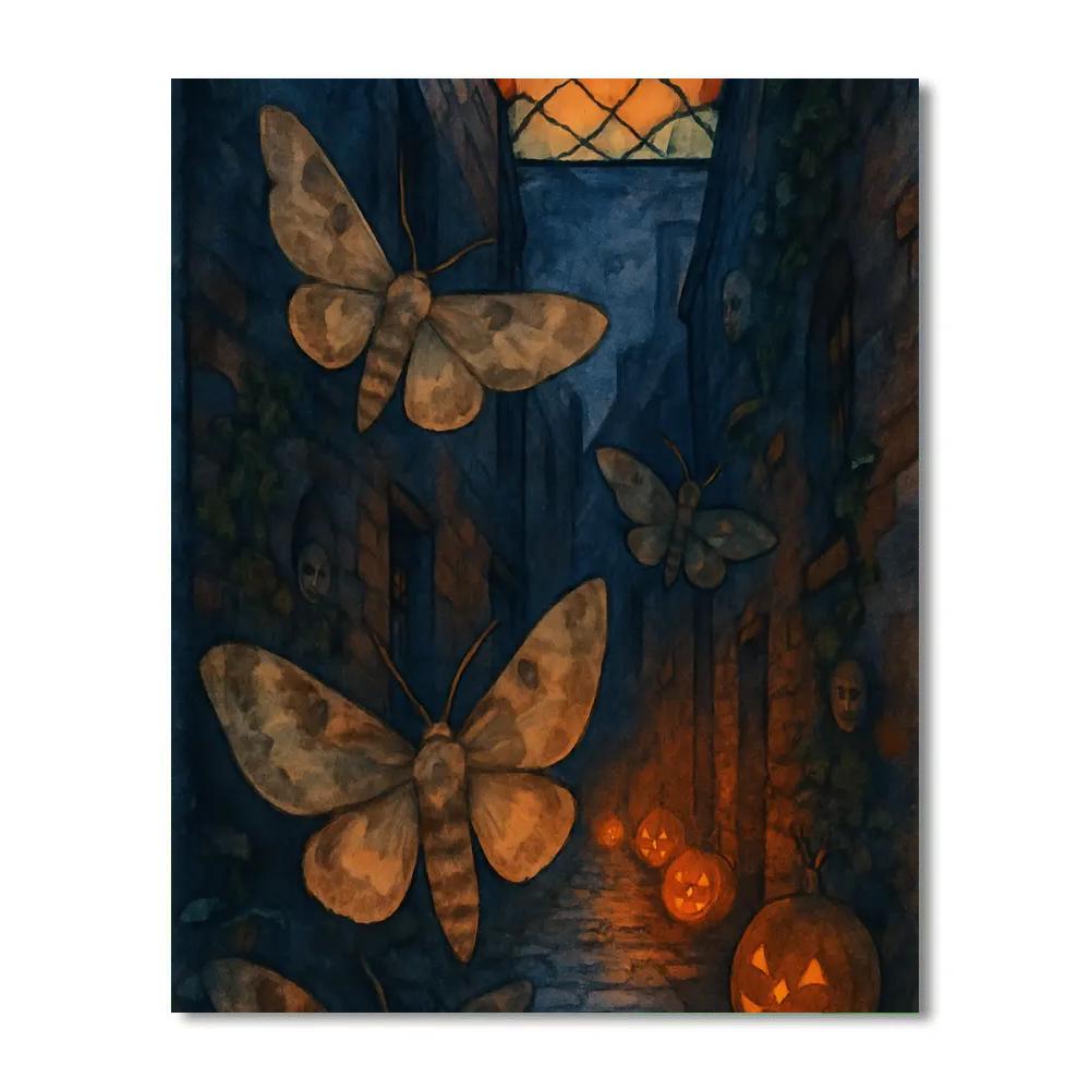 Mothlight Alley painting number kit