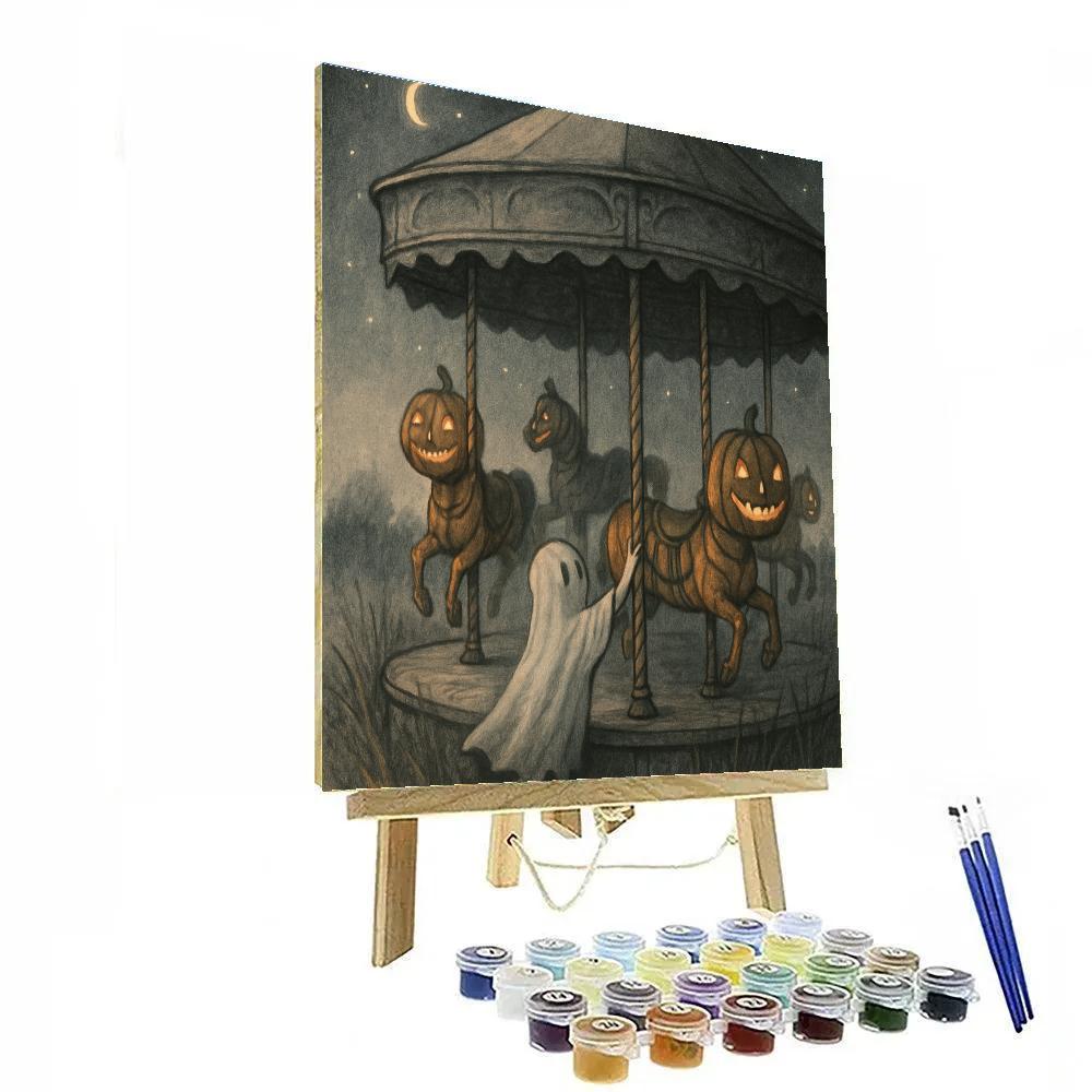 The Harvest Moon Carousel paint by number