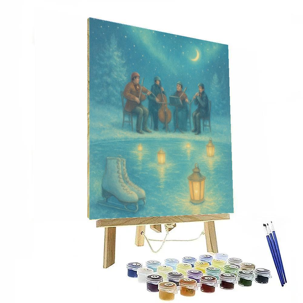 Frozen Pond Lantern Orchestra Paint by numbers art