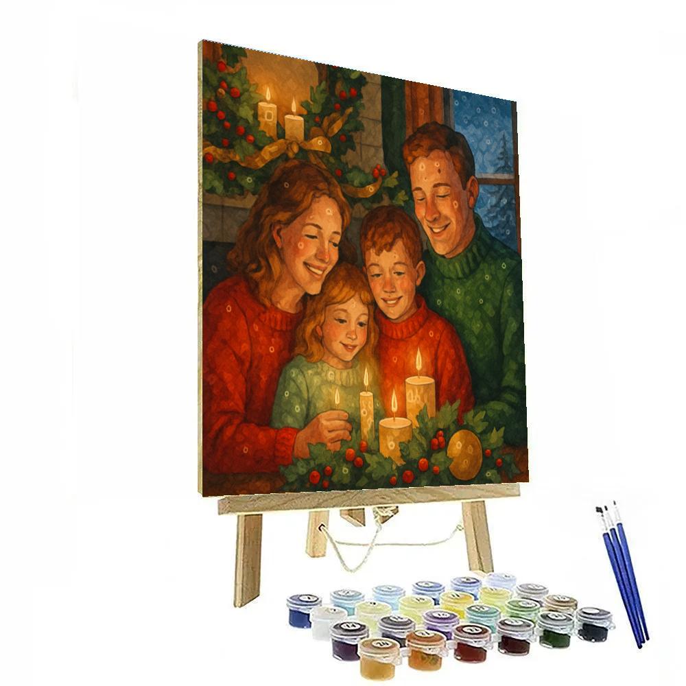 Yuletide Glow Gathering painting number kit
