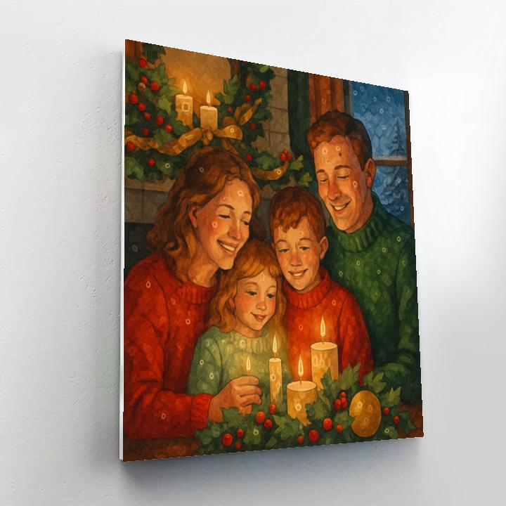 Yuletide Glow Gathering painting number kit