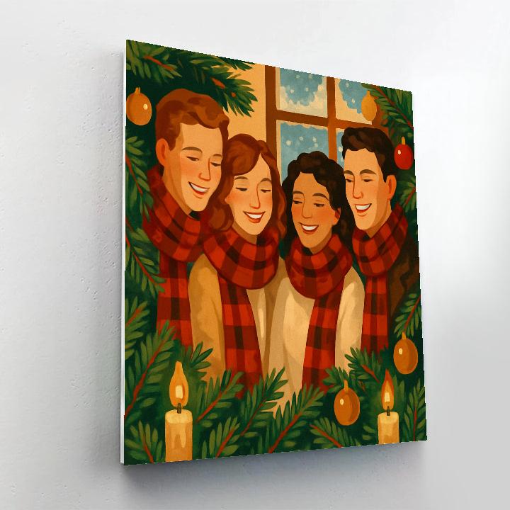Pine And Plaid Celebration paint by numbers