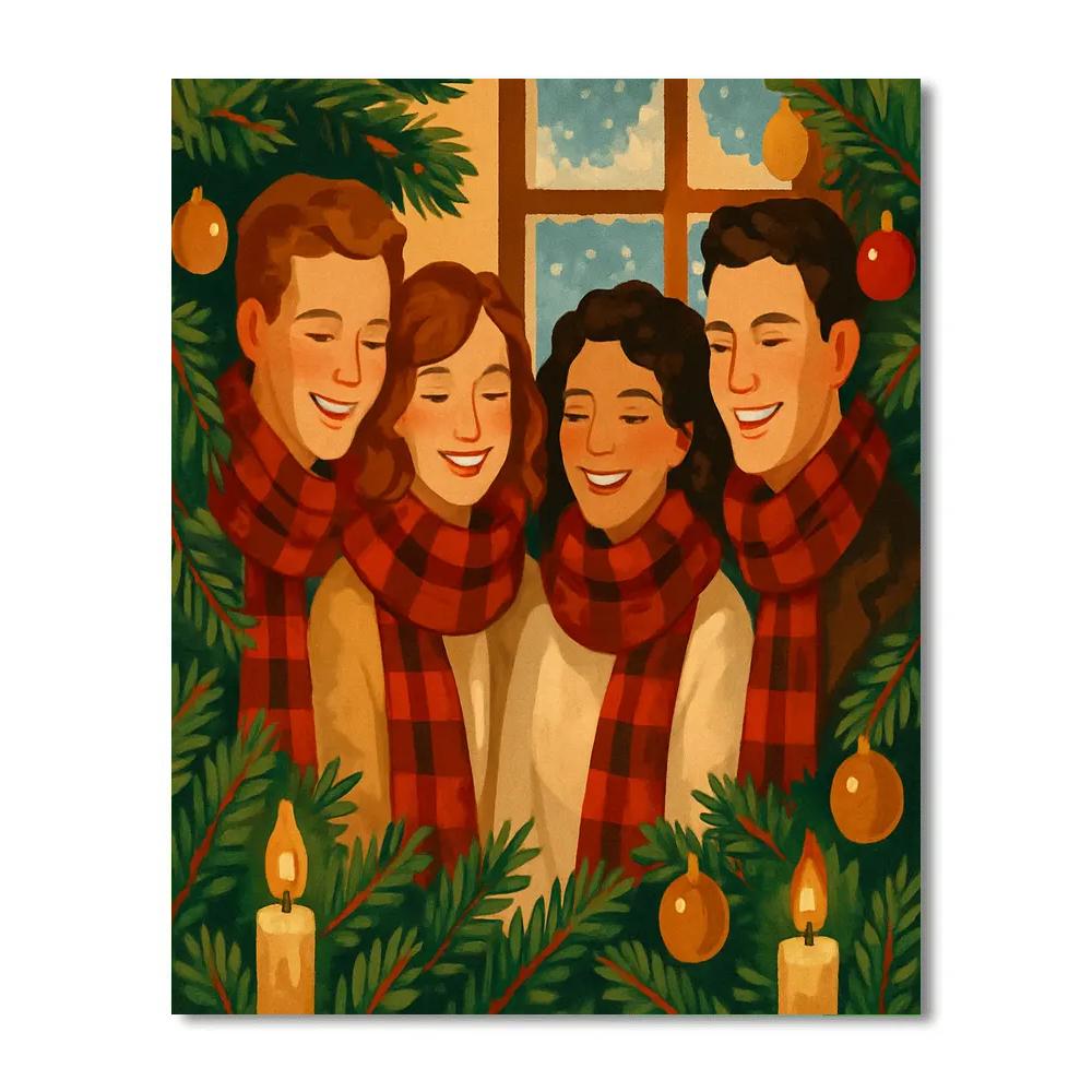 Pine And Plaid Celebration paint by numbers