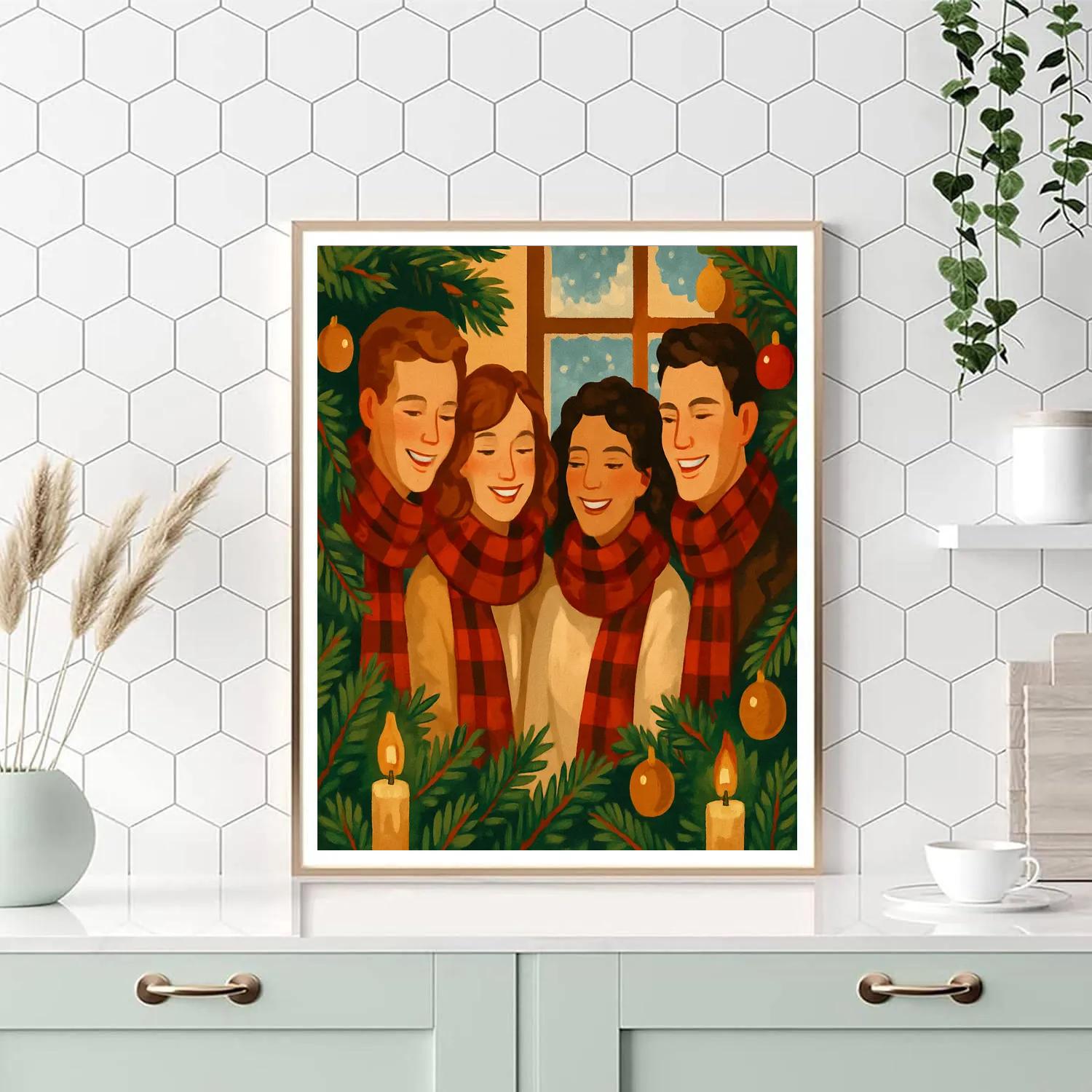 Pine And Plaid Celebration paint by numbers