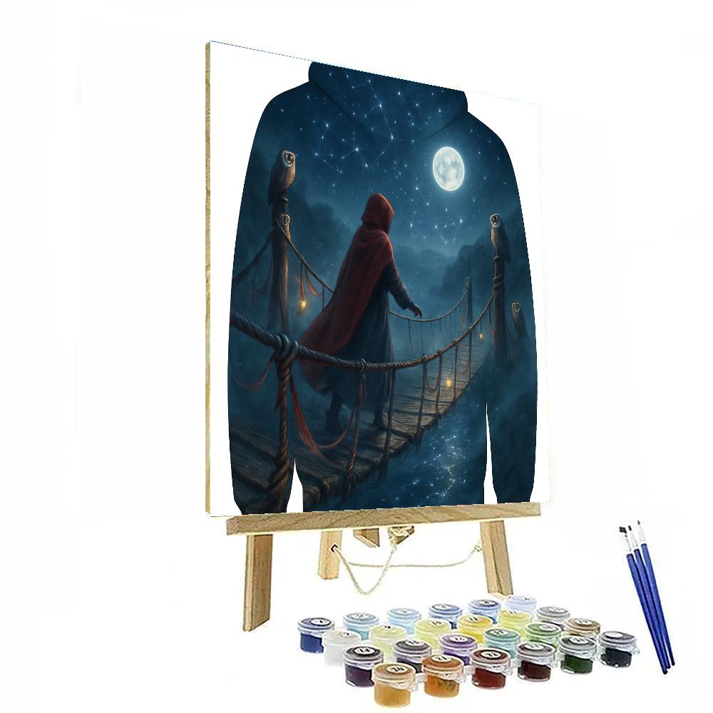 Gossamer Bridge Under The Moon paint by color