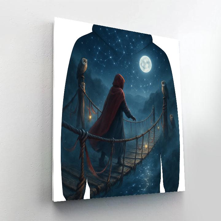 Gossamer Bridge Under The Moon paint by color