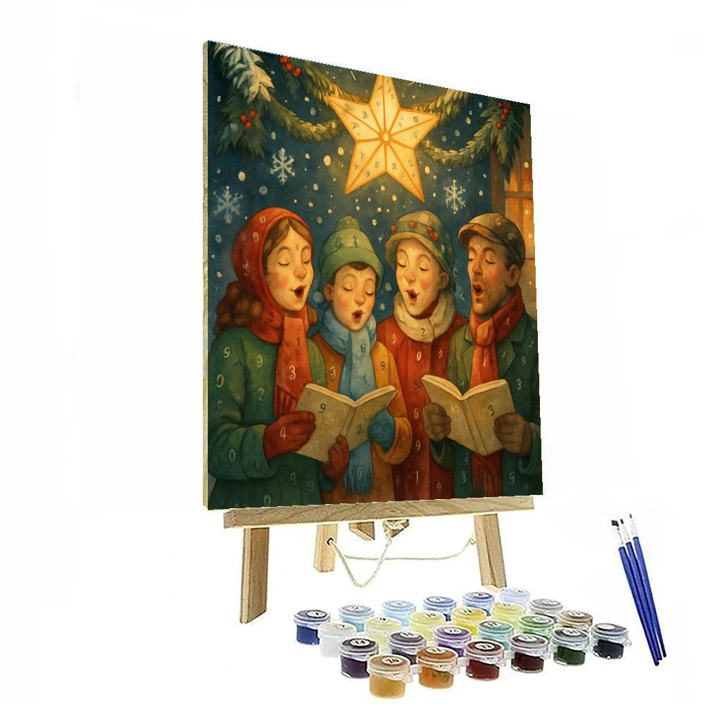 Christmas Star Serenade painting number kit