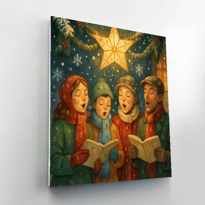 Christmas Star Serenade painting number kit
