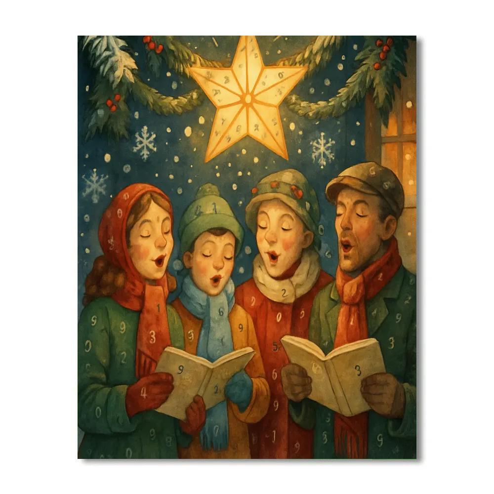 Christmas Star Serenade painting number kit
