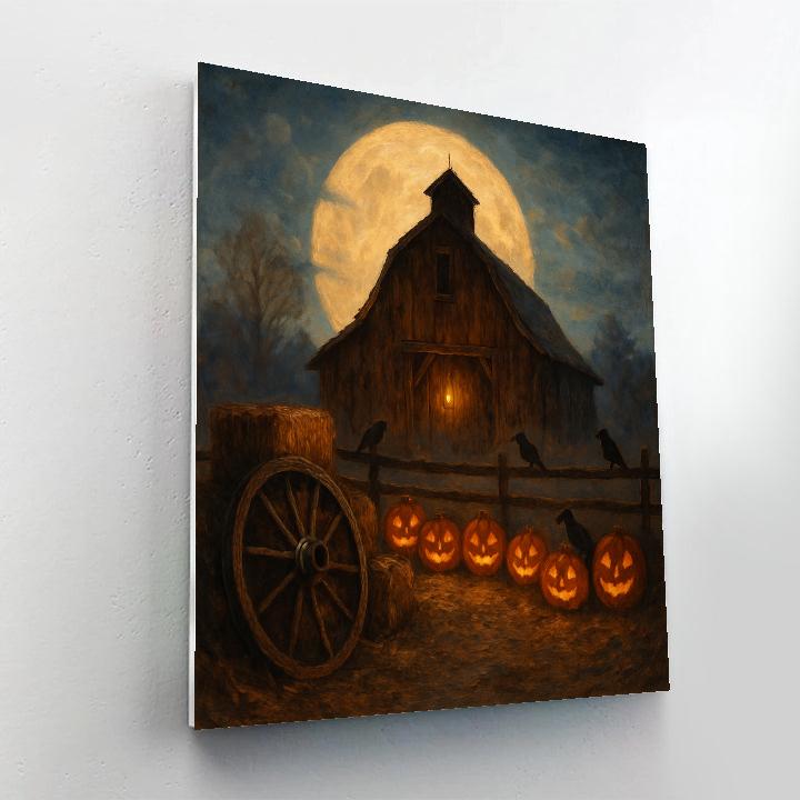 Moonrise At Crowhill Farm paint by numbers