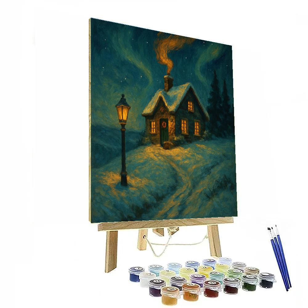 Northern Cottage Of Amber Smoke painting number kit