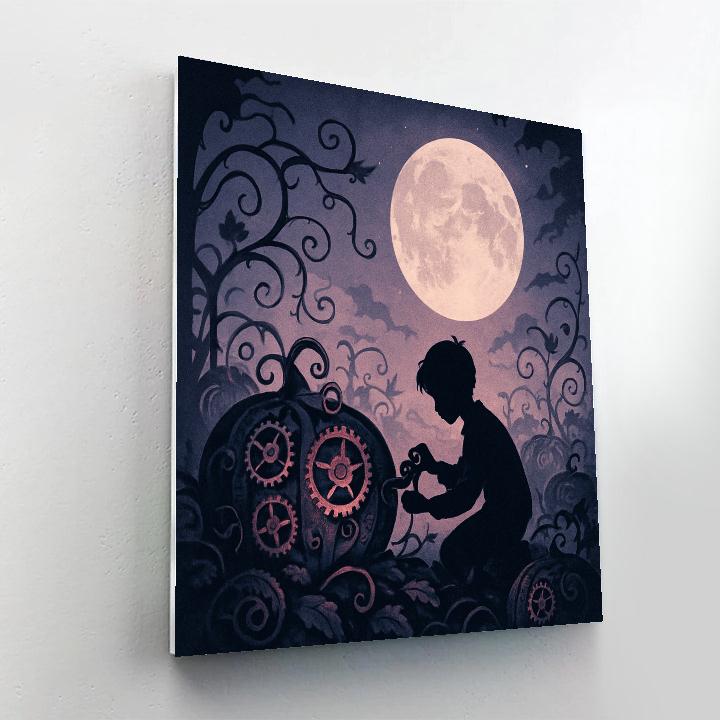 The Clockwork Pumpkin Field paint by color