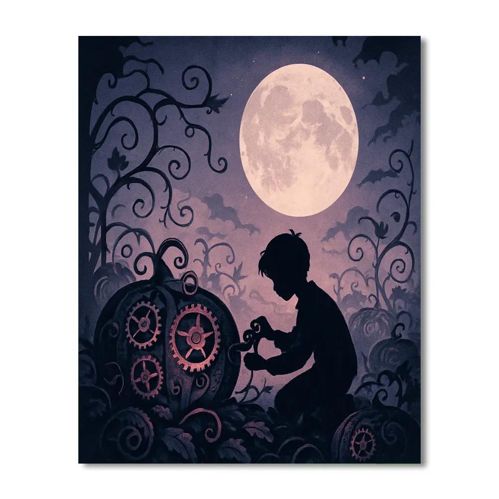 The Clockwork Pumpkin Field paint by color