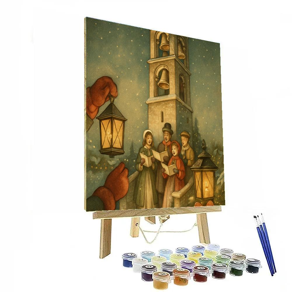Frosted Bell Tower Twilight Paint by numbers kits