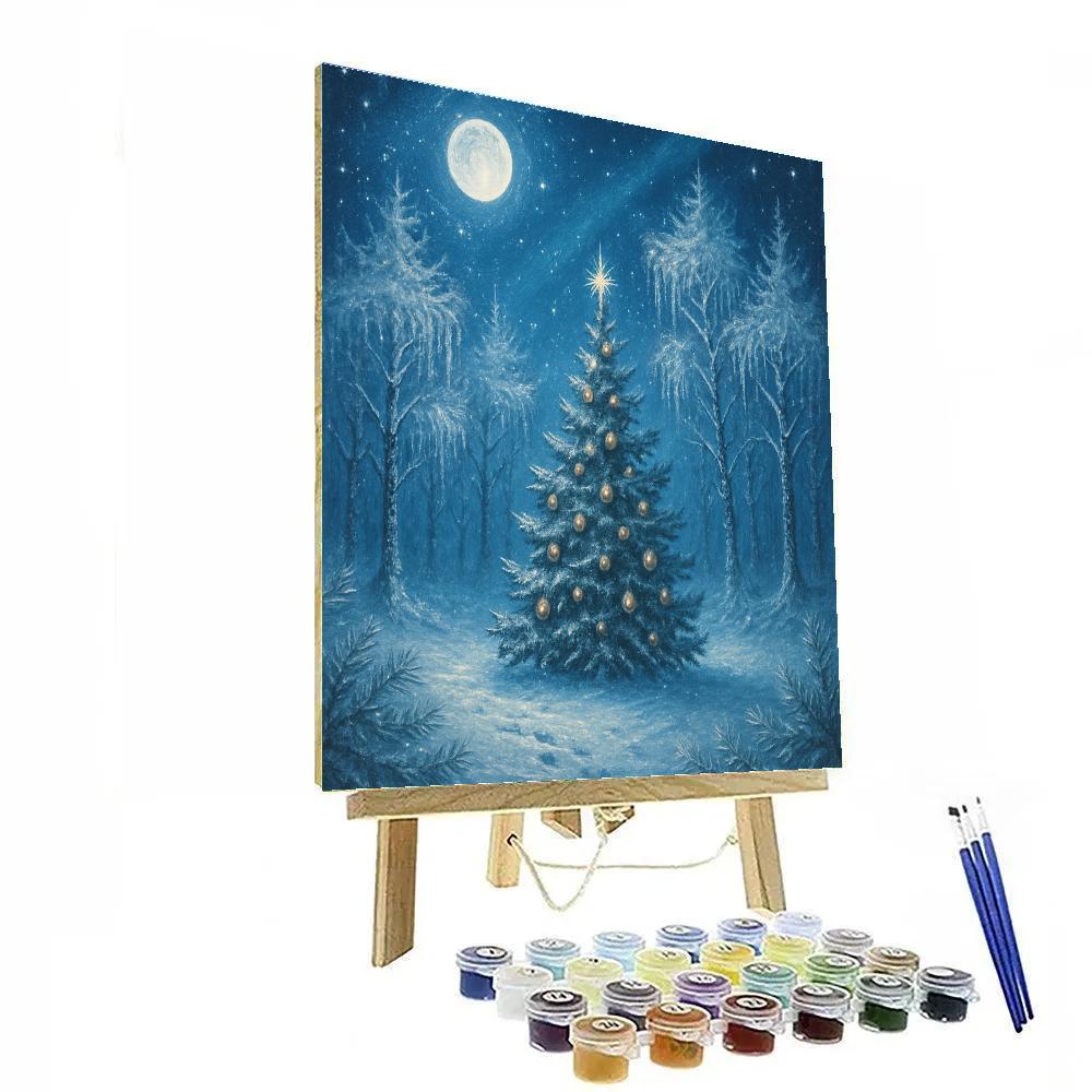 Icicle Crowned Forest Clearing Numbered painting kits