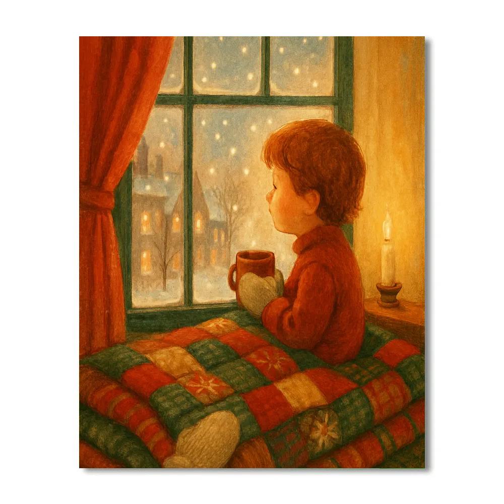 Holiday Window Seat Reverie Paint by numbers art