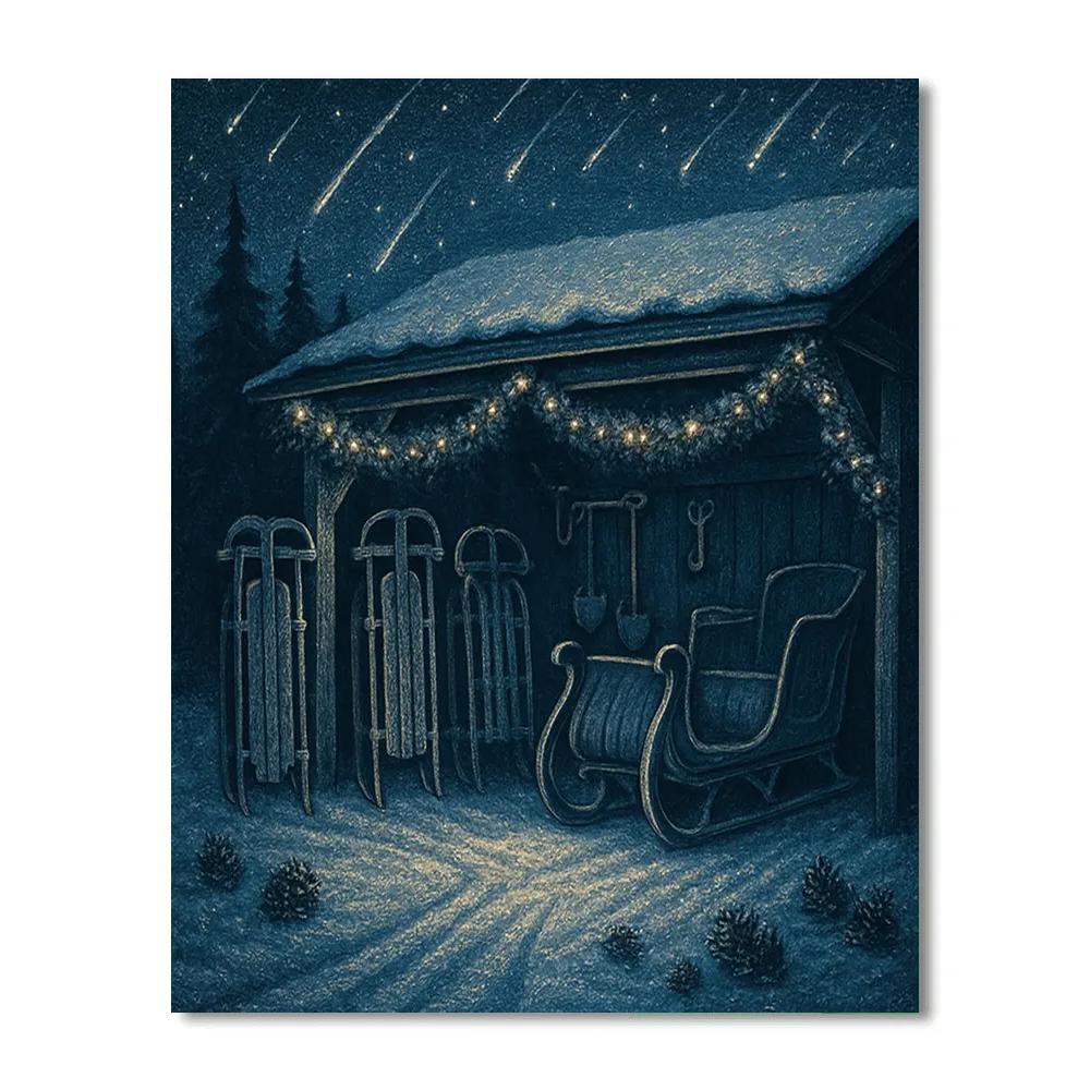 Celestial Sleighyard Number painting
