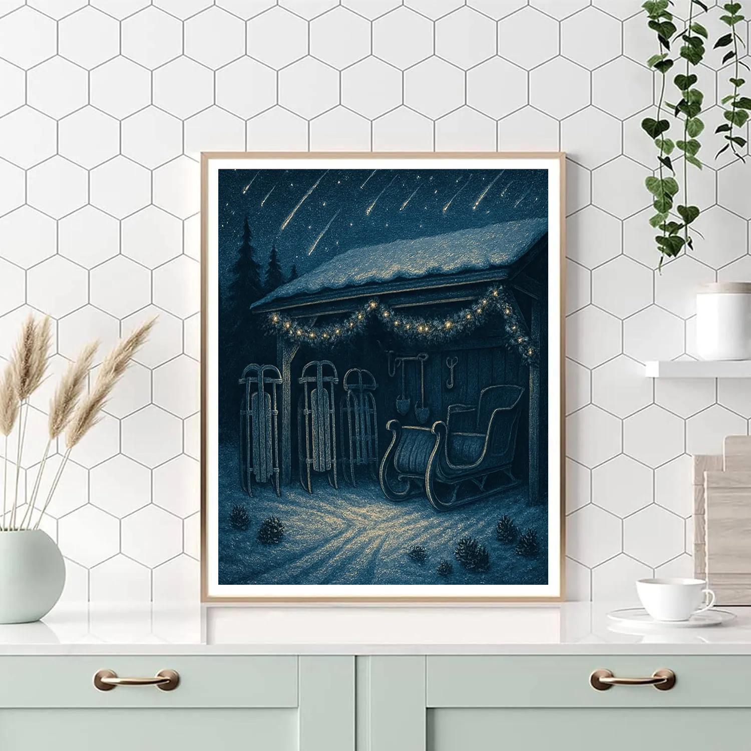 Celestial Sleighyard Number painting