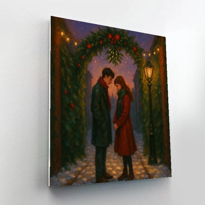 Mistletoe Alley Meet Cute paint by numbers