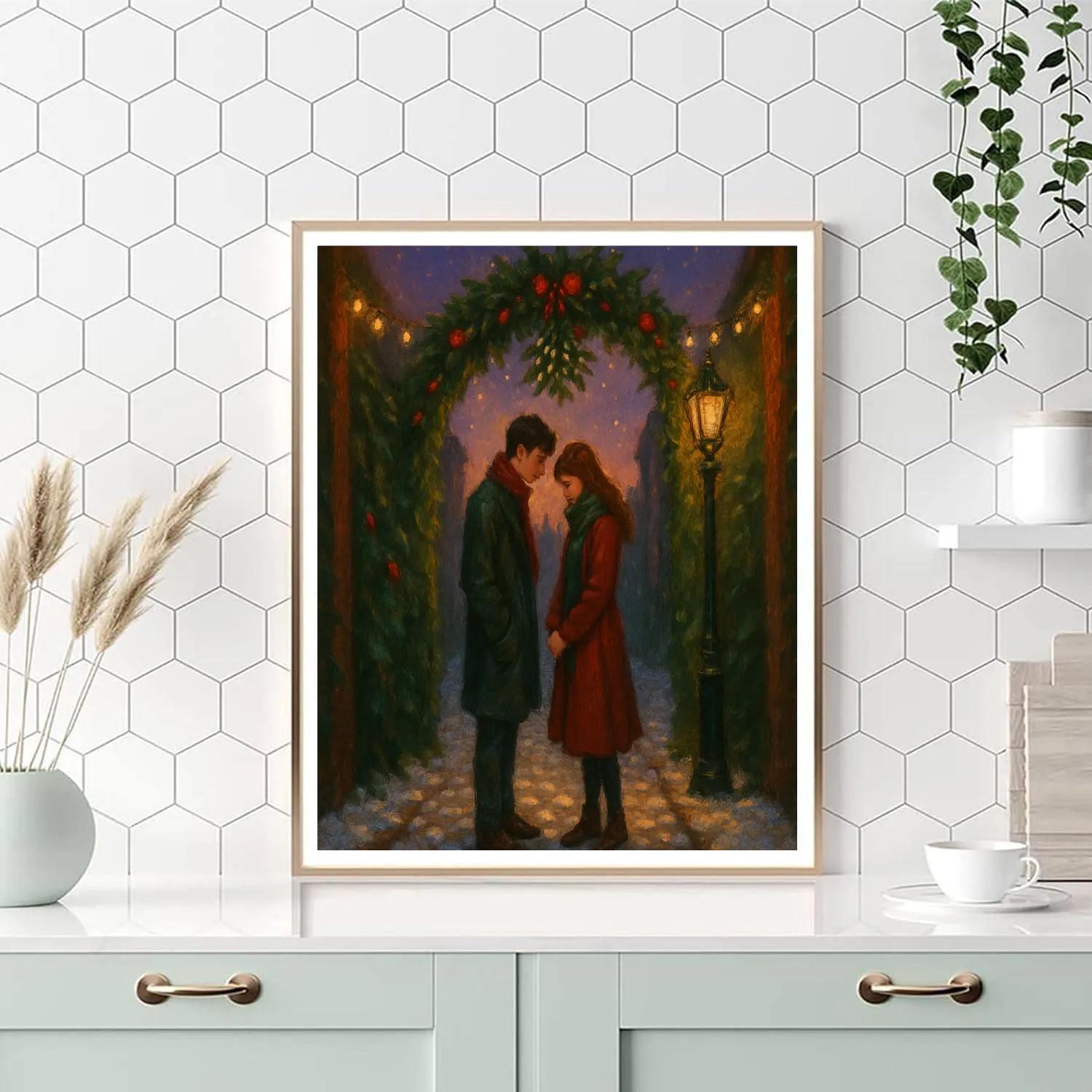 Mistletoe Alley Meet Cute paint by numbers