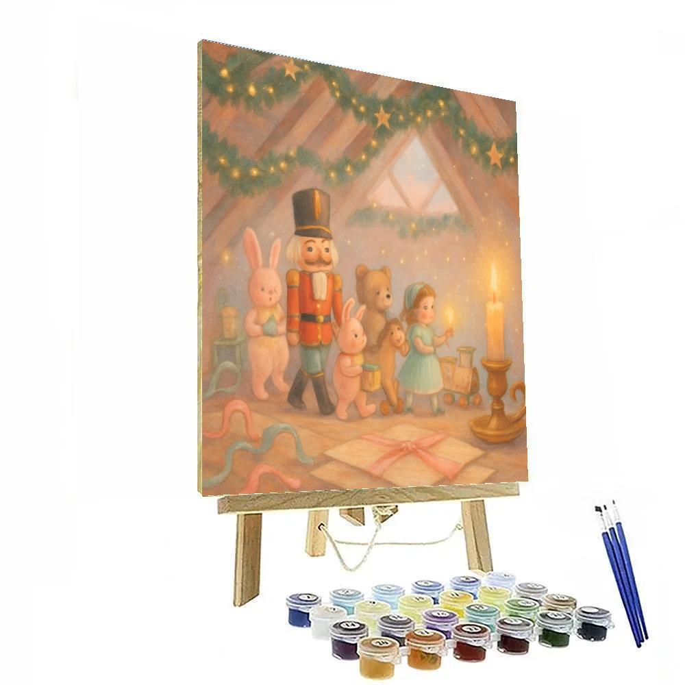 Frosted Attic Toy Parade Paint by numbers art
