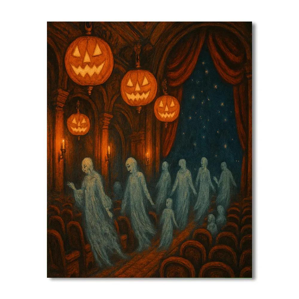 The Haunted Theatre Foyer paint by color