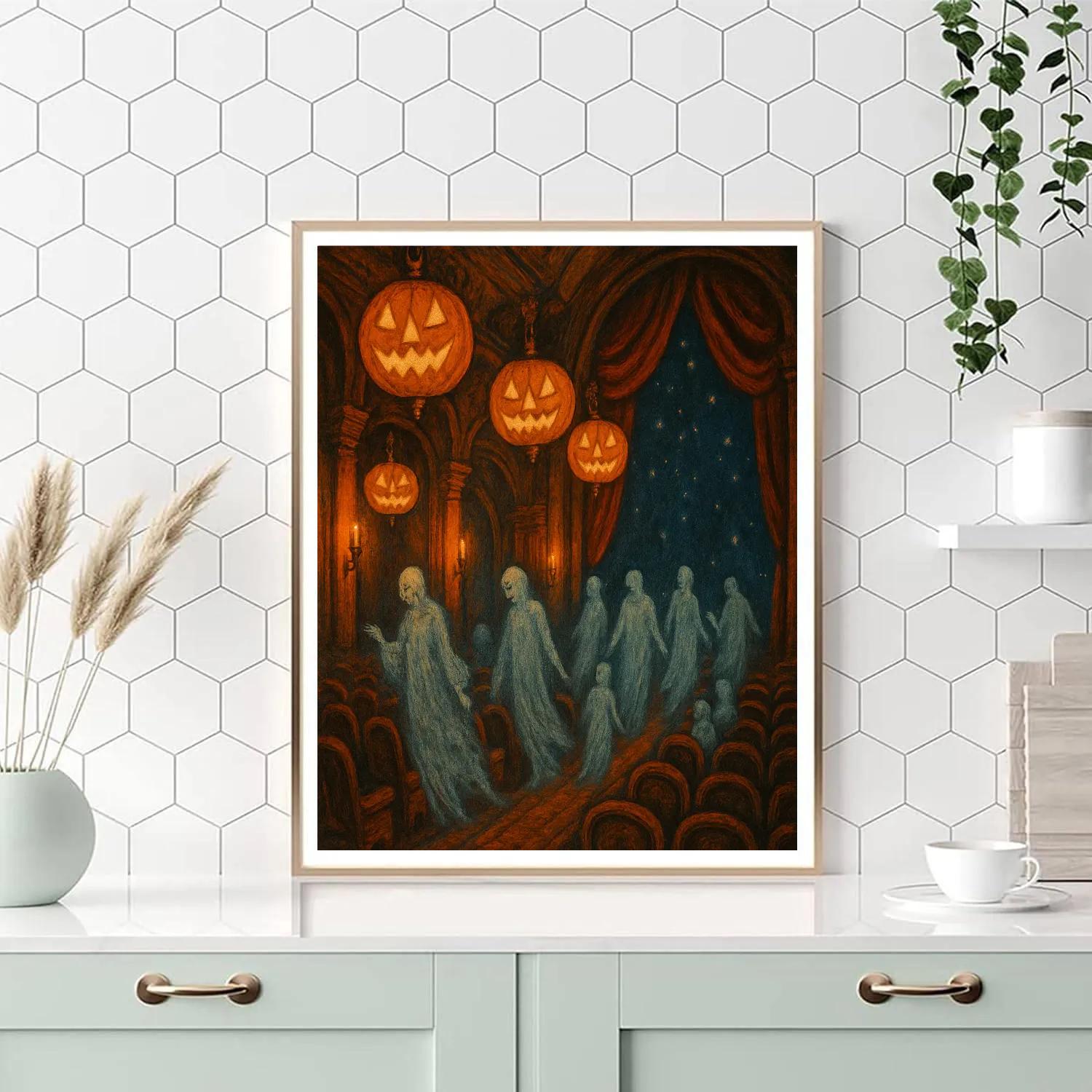The Haunted Theatre Foyer paint by color